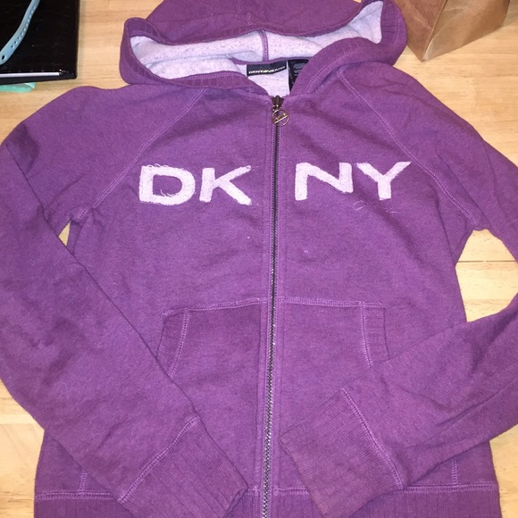 Purple DKNY Zip Up Hoodie