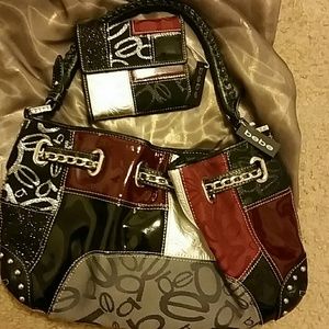 Bebe patchwork hobo
