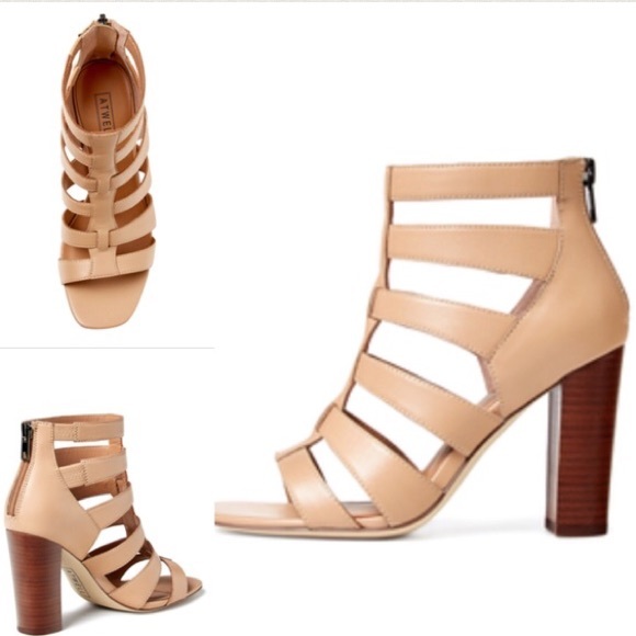 Atwell Shoes - White caged block heel sandal
