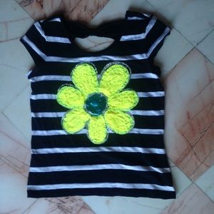 Striped floral top
