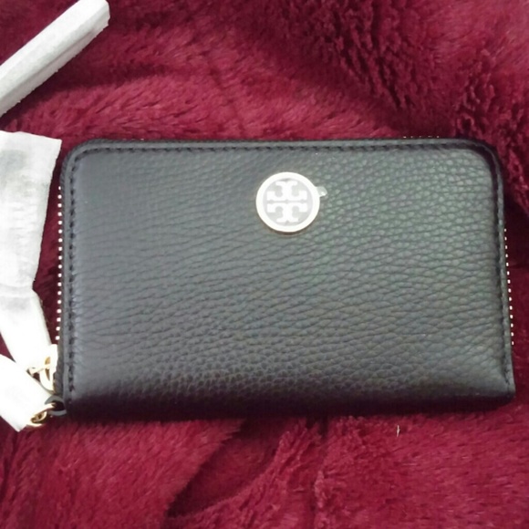 Tory Burch robinson wristlet black