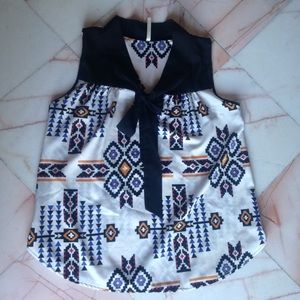 Tribal print top