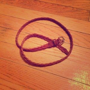 Braided leather belt