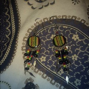 Dangly rasta inspired earrings