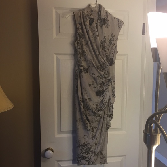 All Saints Printed Wrap Dress