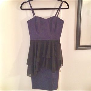 Navy & black cocktail dress