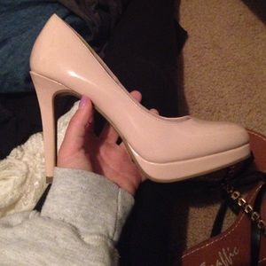 Blush pink high heels
