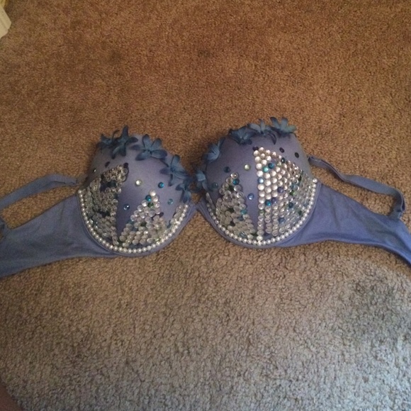 Blue rave bra