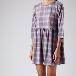 Topshop Plaid Smock Dress