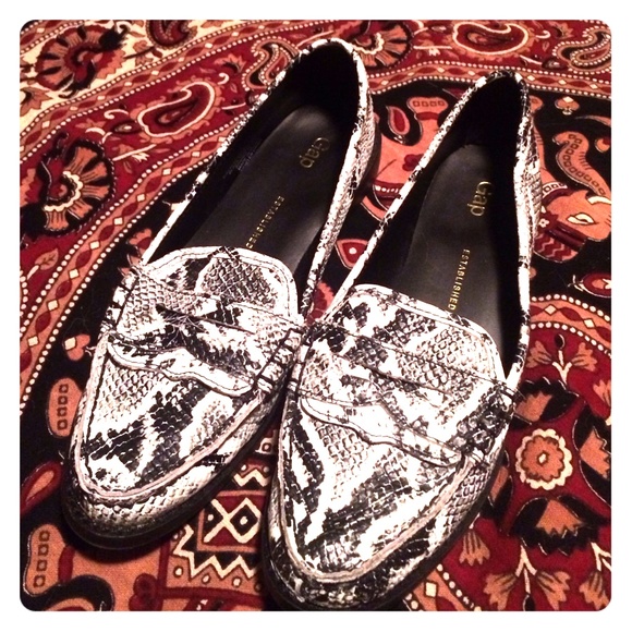 Snake Print Loafers