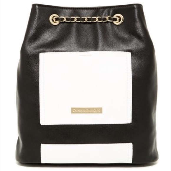 Black and White Chain Backpack