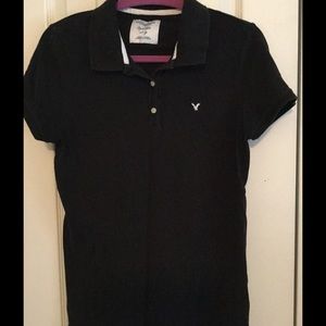 American Eagle Black XL polo shirt