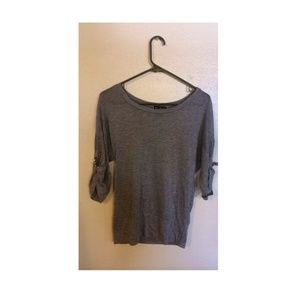 Grey slouchy shirt w/ silver details