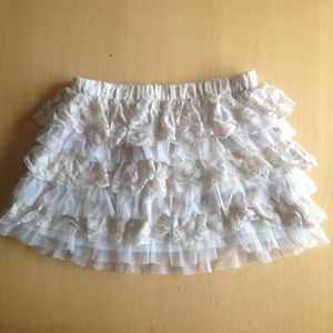 Tulle and lace skirt