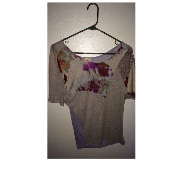 Slouchy collaged shirt