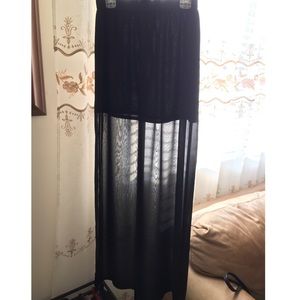 Long black skirt