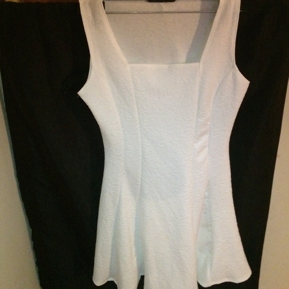 White dress with light flower pattern