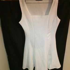 White dress with light flower pattern