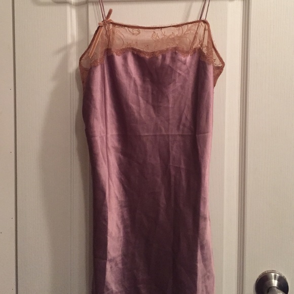 Maroon and gold nightgown