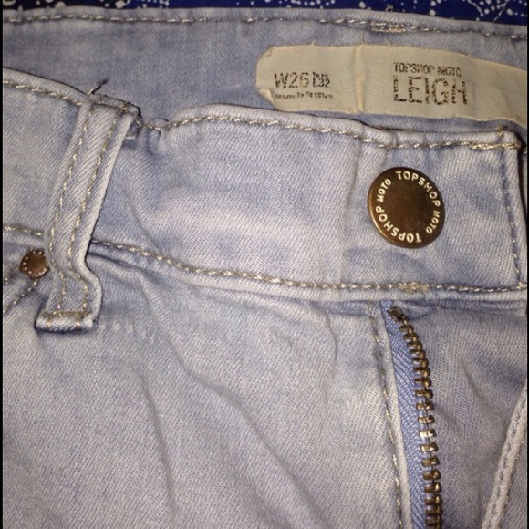 TOPSHOP light blue high wasted skinny jeans
