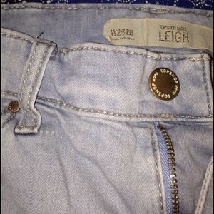 TOPSHOP light blue high wasted skinny jeans
