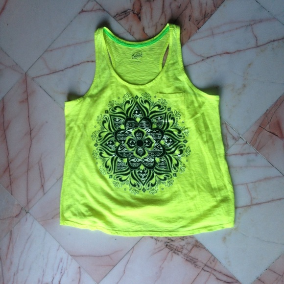 Bright yellow tank top