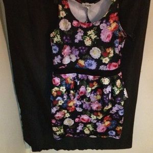 Floral peplum dress