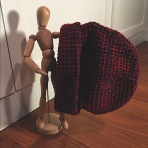 Red knit beanie