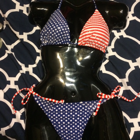 🇺🇸Sparkly American Flag Bikini!🇺🇸