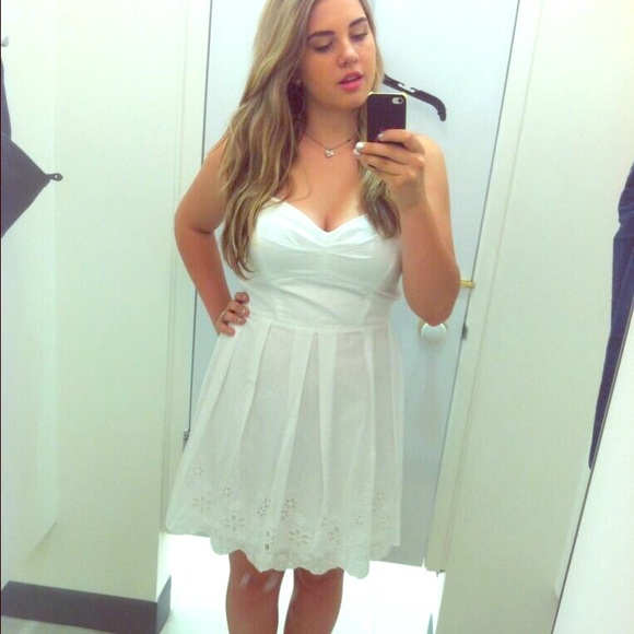 White cutout dress