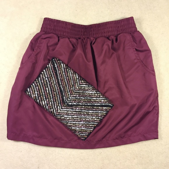 American Apparel nylon pocket mini skirt