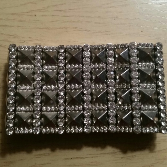 Rhinestone studded bracelet