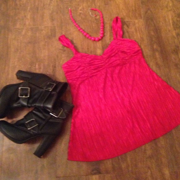 Silky red top