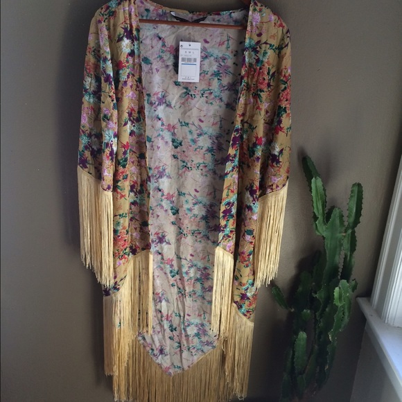 Zapa woman Jackets & Blazers - Amazing tasseled kimono