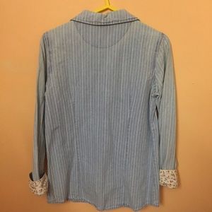 Mossimo Supply Co. Tops - Striped light denim top Mossimo Supply Co. Tops - Striped light denim top
