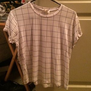 Grid cropped shirt