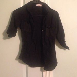 Black button down shirt