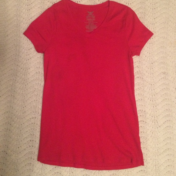 Red V-Neck Tee
