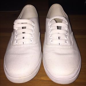 Authentic white vans