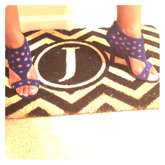 Misty Blue Cut Out Heels