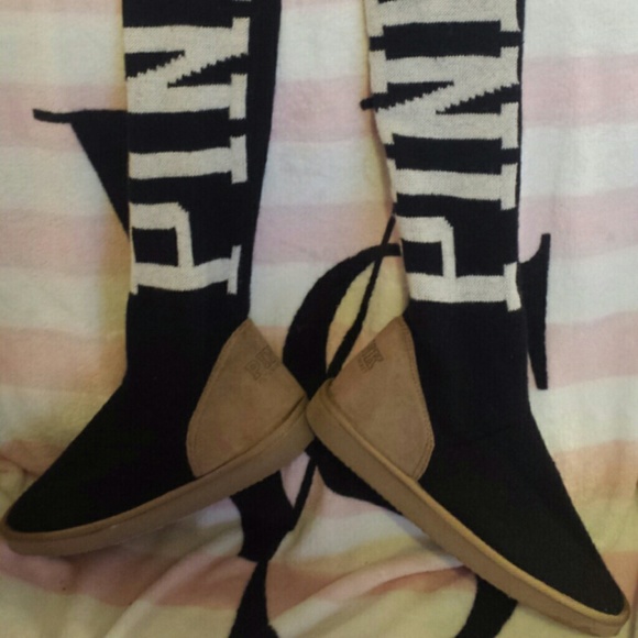 SOLD Victoria's Secret PINK muckluck sock boots