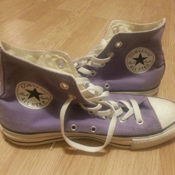 converse lavender high tops