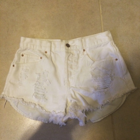 Forever 21 Distressed High Waisted Shorts