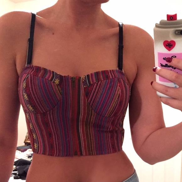 Urban Outfitters Tops - ✅Tribal or Baja print bustier style crop top