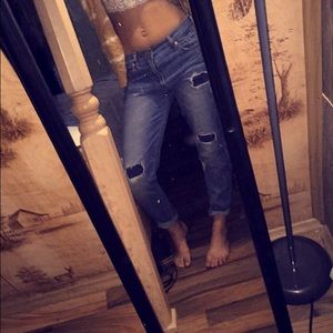 Distressed Boyfriend Jeans