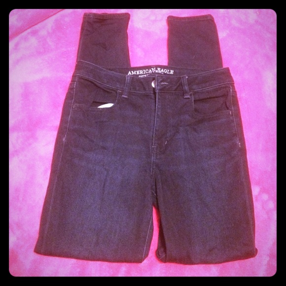 AE dark skinny leg jean