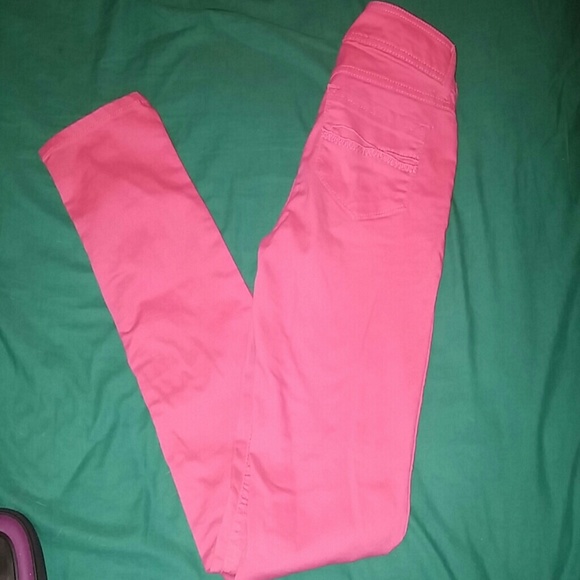 Hot pink jeans