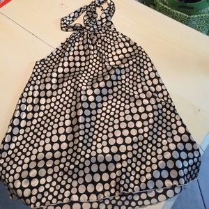 Polka dotted halter silky material