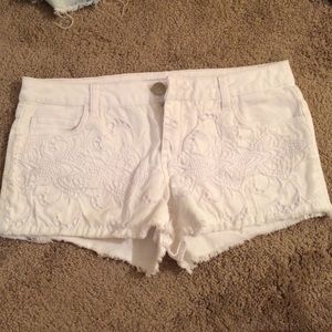 White shorts.