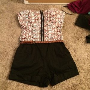 Tribal print romper.